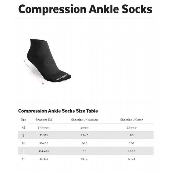 Compression Ankle Sock - White